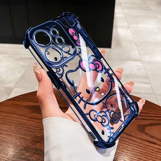 YBD Anti Fall สี่มุมสําหรับ OPPO A6T A6 Pro A6X A6S Reno 15 Pro 15F Reno 14 Pro Reno 14F 5G Clear เคสโทรศัพท์ Hollow Out การ์ตูนรูปแบบตัวอักษร