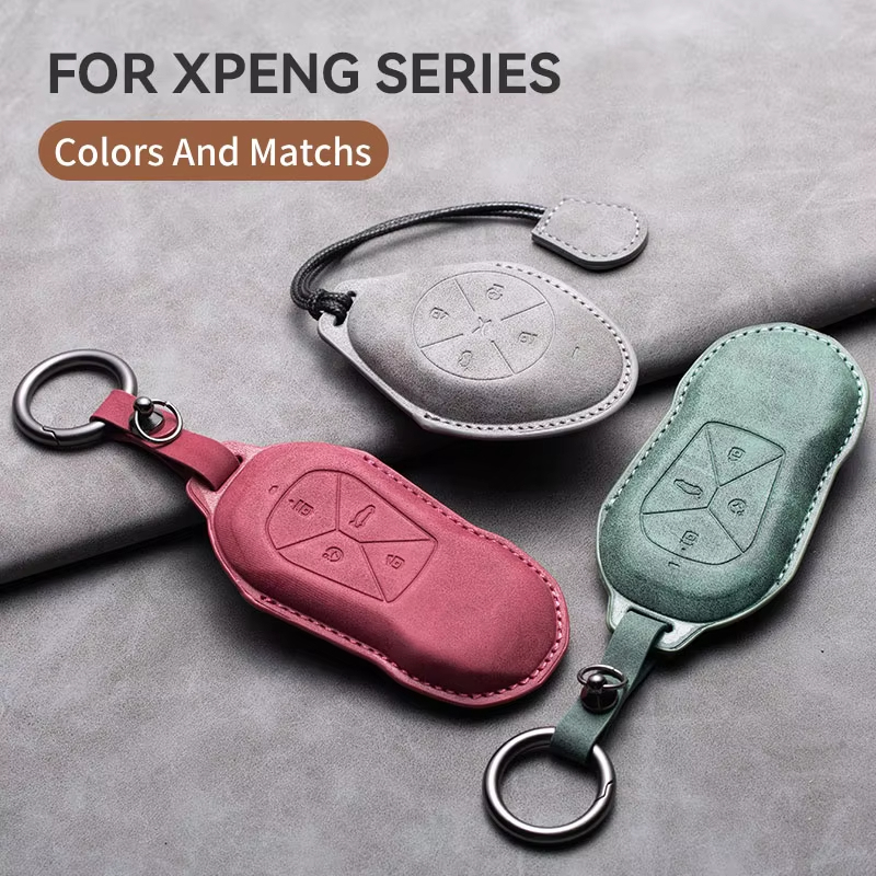 รถ Remote Key Case ฝาครอบ Fob สําหรับ Xiaopeng P5 P7 P7+ G3 G6 G7 G9 X9 MONA M03 3D หนังรถพวงกุญแจกร