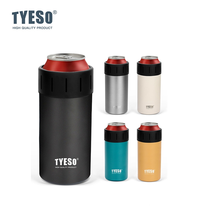 TYESO TS-8897 TS-8898  Can Holder ฉนวนเย็น ขวดพลาสติก ฉนวน ที่วางแก้วเย็น แก้วน้ํา แบบ 2 ทิศทาง 11.8 ออนซ์ (350 มล.) 16.9 ออนซ์ (500 มล.) สําหรับกระป๋อง กันลื่น ฉนวนสุญญากาศ
