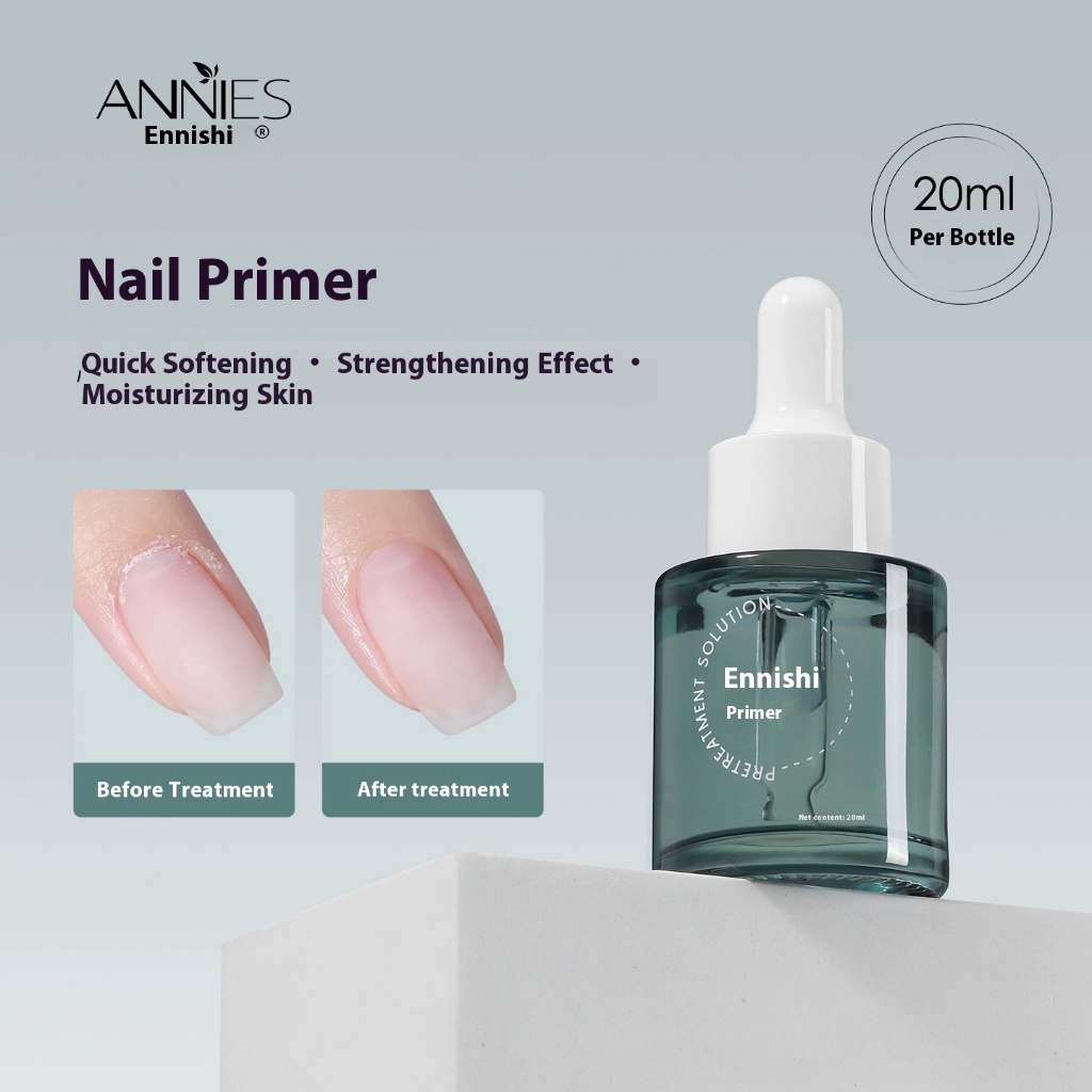 Annies ทําเล็บมือ ก่อน-การรักษา ของเหลวบํารุงเล็บเสริมของเหลวได้อย่างรวดเร็วนุ่มขัดผิวที่ตายแล้วเซลล