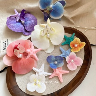 ต่างหูอะคริลิคลายดอกไม้และตกแต่งแว่นวาว สไตล์สำหรับวันพักผ่อ…