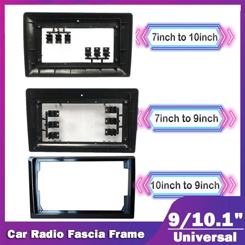 กรอบวิทยุ 7 นิ้ว เป็น 9/10 นิ้ว 2 DIN 10 นิ้ว แปลงเป็น 9 นิ้ว สําหรับรถยนต์ทุกรุ่น