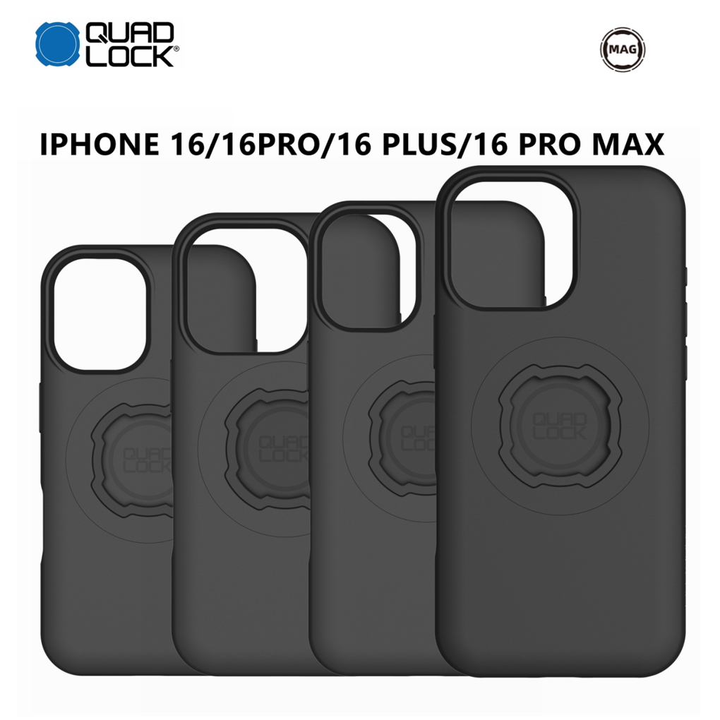 เคสโทรศัพท์ Quad Lock IPHONE 16 Pro Max /16 Pro/16 Plus/16 Magnetic Case Casing Cover เข้ากันได้กับ Quad Lock Twist, Lock Mounts and Heads, และอุปกรณ์เสริม