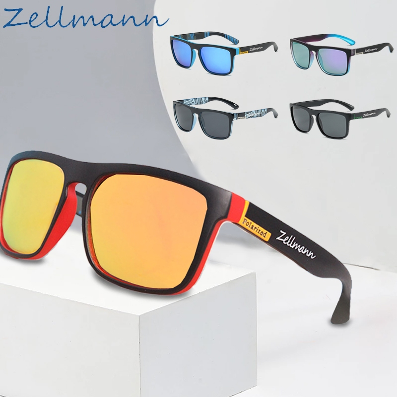 Zellmann แว่นกันแดด แว่นโพลาไรซ์ ตั้งแคมป์ ปีนเขา ตกปลา แว่นตาดวงอาทิตย์คลาสสิก กีฬากลางแจ้ง UV 400 แว่นตาปั่นจักรยาน