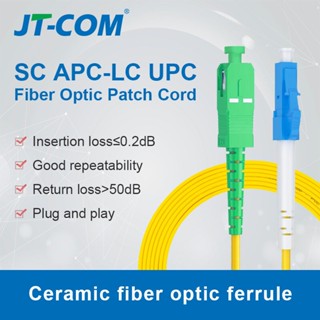 JT-COM สายแพทช์ไฟเบอร์ออปติก LC to SC APC 1m /3m /5m /10m /2…