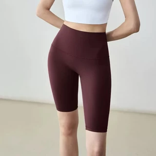 กางเกงเลกกิ้งขาสั้น เอวสูง ใส่เล่นกีฬา ออกกําลังกาย โยคะ (เฉพาะกางเกง)