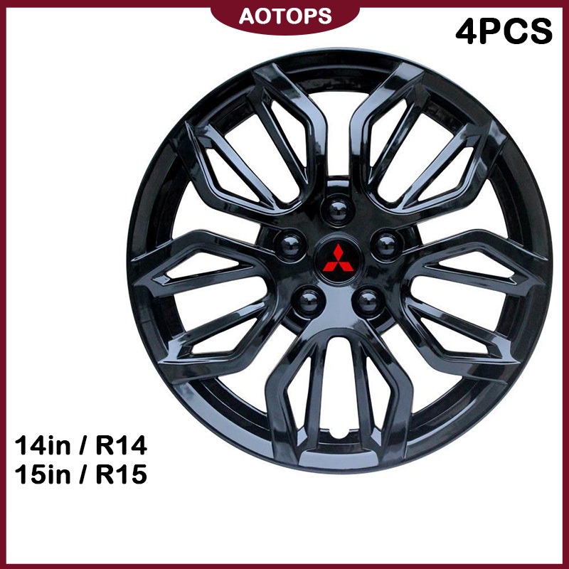 AOTOPS ฝาครอบกระทะล้อรถยนต์ Mitsubishi 1ชุด มี 4 ฝา ลายสวยงาม เเน่น เเข็งเเรง ถูกใจดูดีขึ้นอีกระดับ มีขอบ 12/13/14/15  นิ้ว ขายดี-A02
