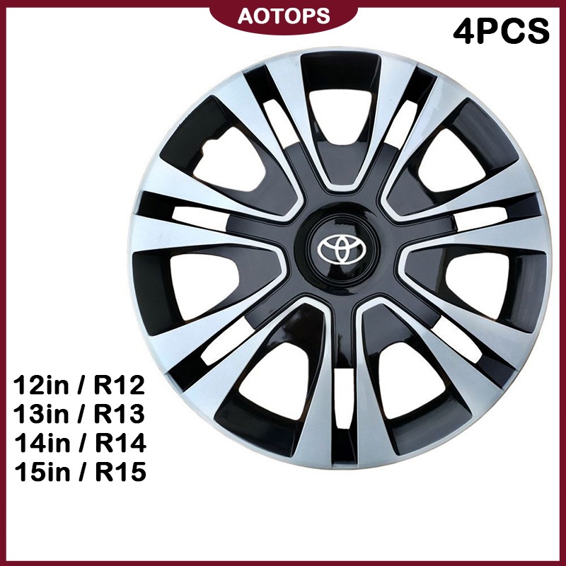 AOTOPS ฝาครอบกระทะล้อรถยนต์ TOYOTA 1ชุด มี 4 ฝา ลายสวยงาม เเน่น เเข็งเเรง ถูกใจดูดีขึ้นอีกระดับ มีขอบ 12/13/14/15 นิ้ว สินค้าขายดี-A01