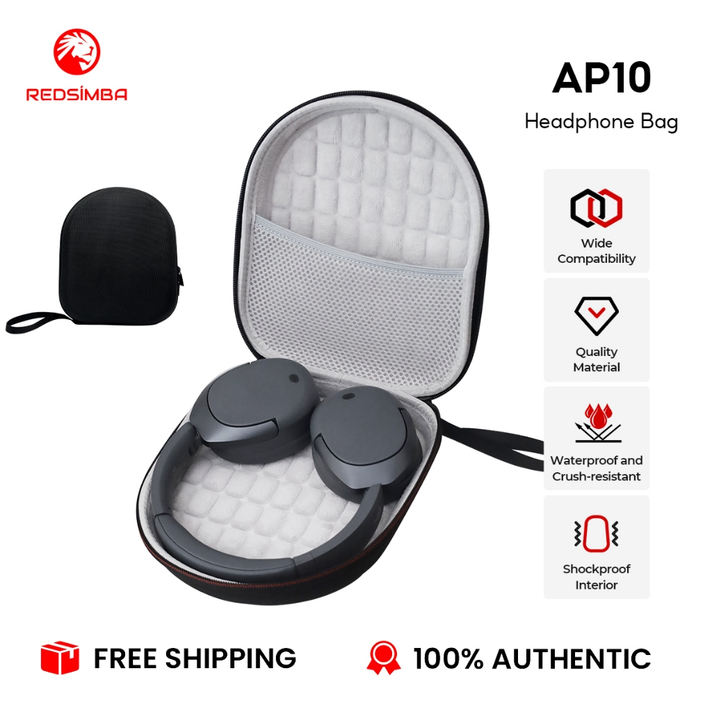 SOUNDPEATS REDSIMBA เคสหูฟัง,สําหรับพื้นที่soundpeats/1more/Edifier/Sony/Lenovo/Baseus/JBL/Beats Over Ear Headphones,กระเป๋าเดินทางพร้อมผ้าเกล็ดหิมะแบบนุ่มและกระเป๋าตาข่าย