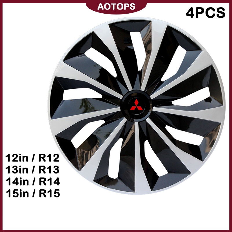 AOTOPS ฝาครอบกระทะล้อรถยนต์ Mitsubishi 1ชุด มี 4 ฝา ลายสวยงาม เเน่น เเข็งเเรง ถูกใจดูดีขึ้นอีกระดับ มีขอบ 12/13/14/15 นิ้ว ขายดี-6