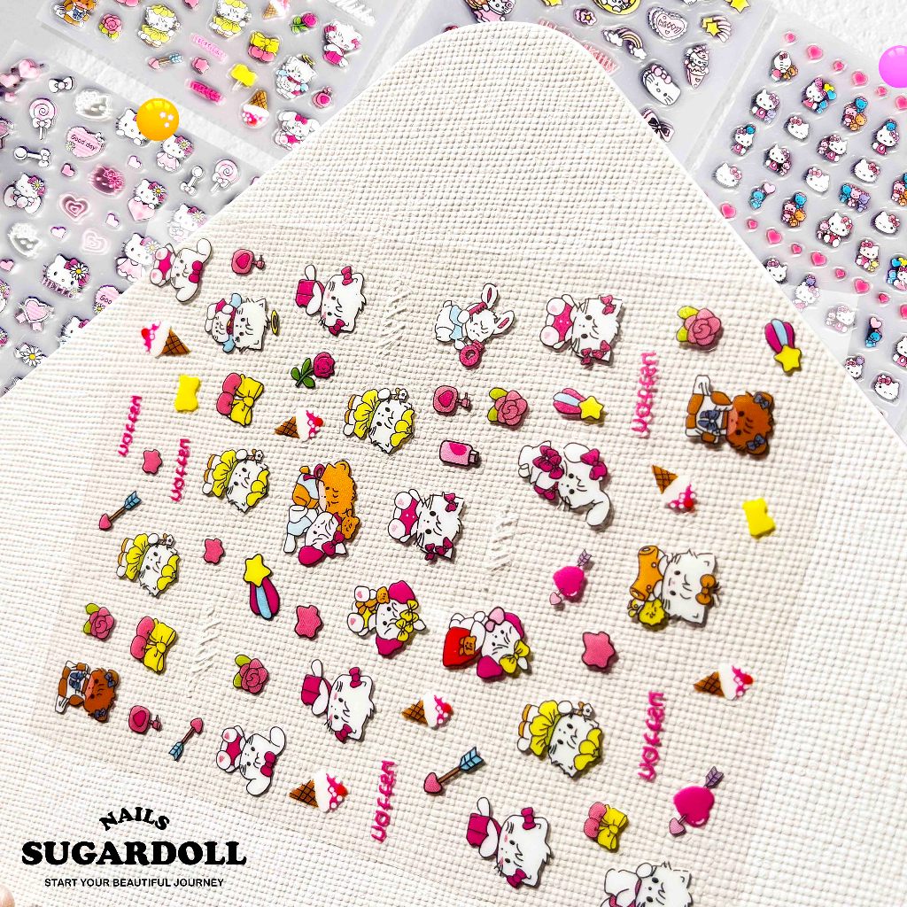 พร้อมส่งในBangkok  สไตล์กาวPVC ใส 6ชิ้น /1ชิ้น/แพ็คDopamine น่ารัก สติกเกอร์การ์ตูนตุ๊กตาผลไม้ดอกไม้ - รูปที่ 4