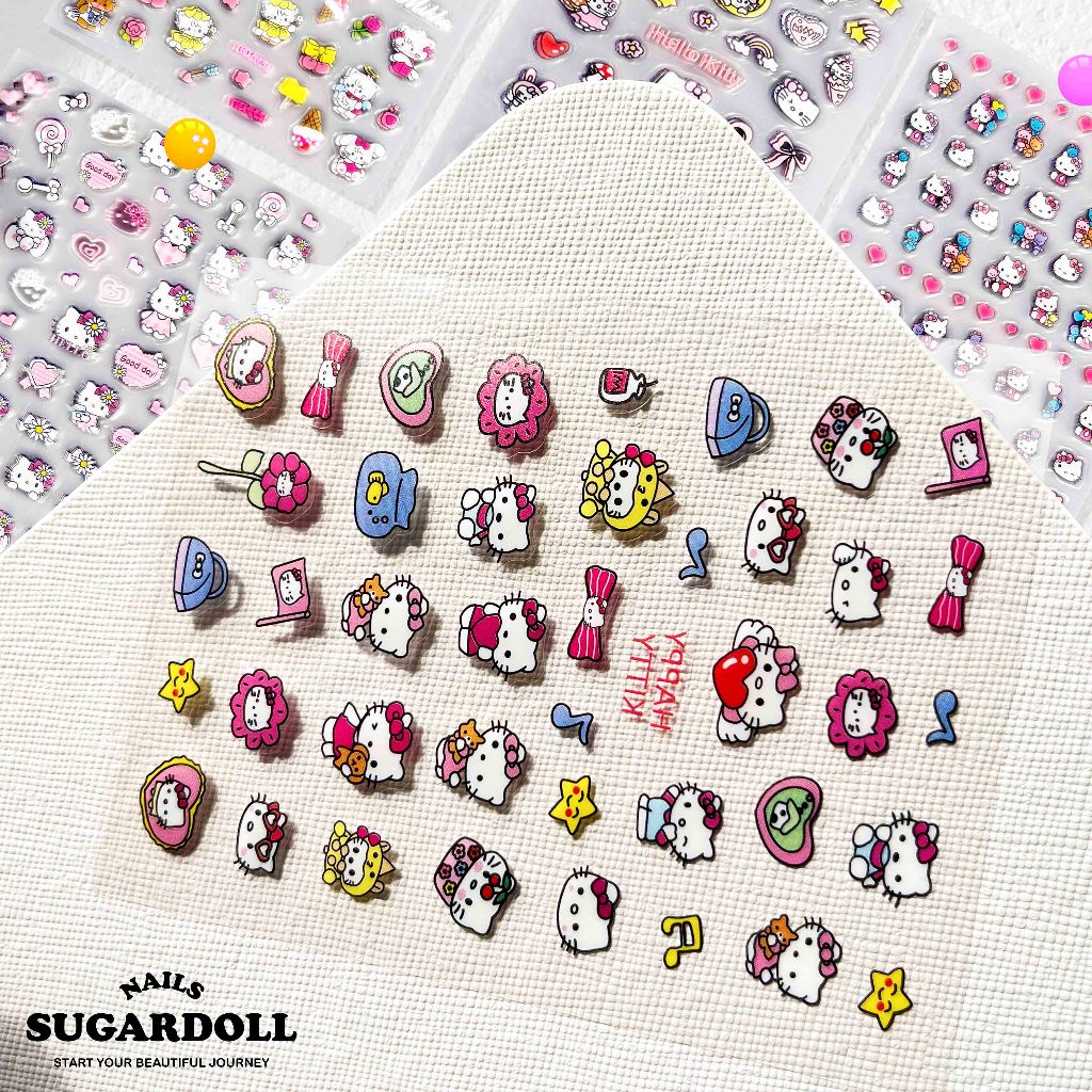 พร้อมส่งในBangkok  สไตล์กาวPVC ใส 6ชิ้น /1ชิ้น/แพ็คDopamine น่ารัก สติกเกอร์การ์ตูนตุ๊กตาผลไม้ดอกไม้ - รูปที่ 6