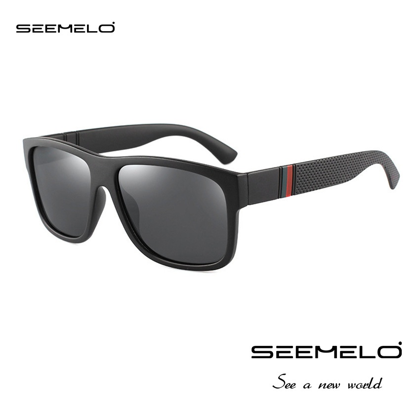 SEEMLO แว่นกันแดดน้ำหนักเบาทามาตรฐาน UV400 สำหรับผู้ชาย พร้อมเทคโนโลยี Polarized จาก TAC เหมาะสำหรับขับรถและสวมใส่วิ่งกลางแจ้ง