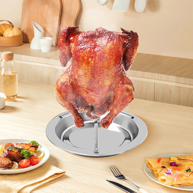 [Gong]Roasg ย่างขาตั้งไก่ Roaster Rack ห้องครัวกลางแจ้ง BBQ เครื่องมือเหล็กคาร์บอน Non-ย่างแผ่นไก่ th - รูปที่ 6