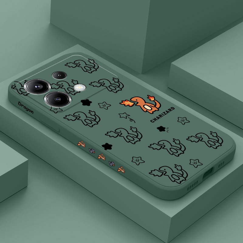 ไดโนเสาร์ Shark สําหรับ Xiaomi Poco M6 X6 F6 M5 M5S F5 X5 Pro C75 C65 C40 4G 5G แฟชั่นการออกแบบสร้าง