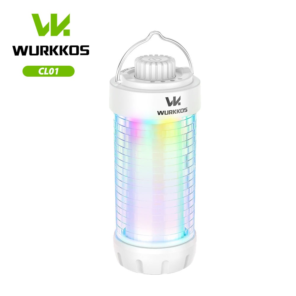 Wurkkos CL01 โคมไฟตั้งแคมป์มัลติฟังก์ชัน 360° RGB 9 สี.Dynamic ใช้งานด้วยแบตเตอรี่ 21700 แสงสว่างคงที่