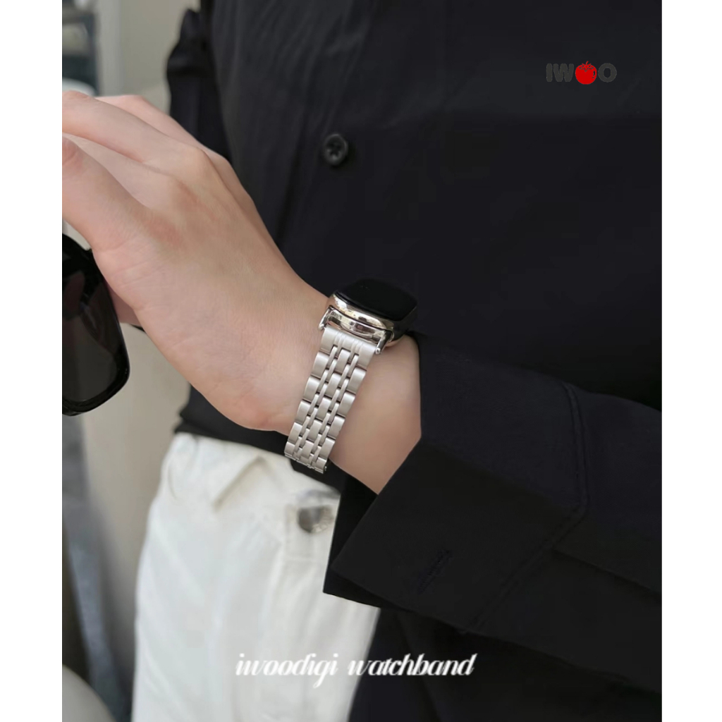 สําหรับ Xiaomi/mi band 10/nfc/Ceramic/mi band 9/mi band 8 สายนาฬิกาสแตนเลส