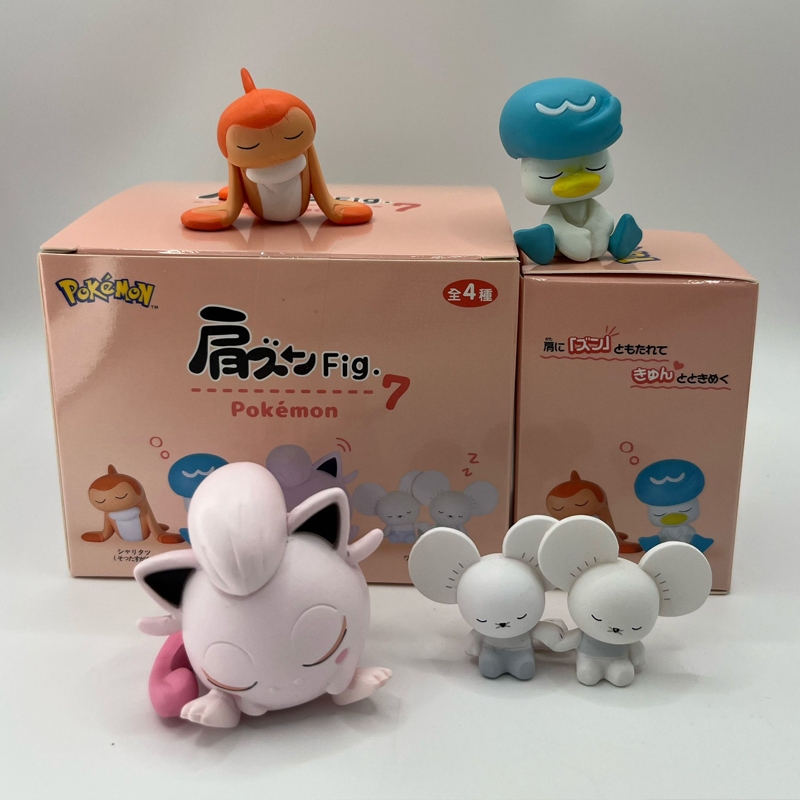 4 ชิ้น/เซ็ต 3-4 ซม.Pokémon Scarlet และ Violet อะนิเมะรูป Quaxly Tandemaus Scream Tail Pocket Monster