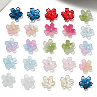 St. kunkka 10 ชิ้น ลูกปัดซากุระแก้ว10.5 มม. ฐานลูกปัด สําหรั…