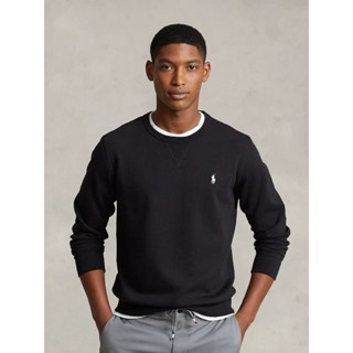 เสื้อยืดคอกลมผู้ชายแขนยาวผ้าฝ้ายแท้ขนแกะซับเสื้อกันหนาวฤดูใบ…