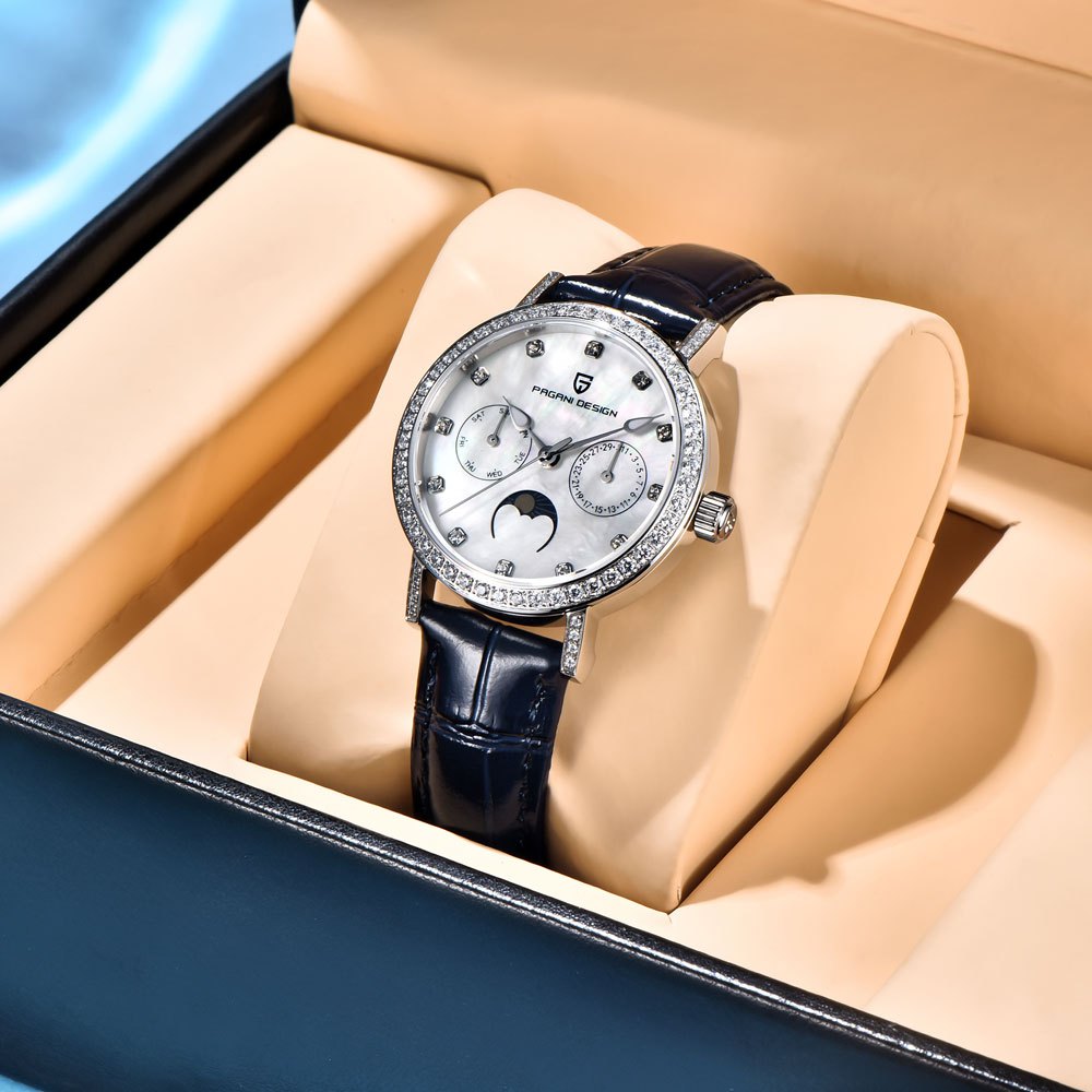 นาฬิกาข้อมือผู้หญิง PAGANI DESIGN นาฬิกาข้อมือผู้หญิง รุ่น VX3HA ควอตซ์ แก้วแซฟไฟร์ สแตนเลส กันน้ํา 