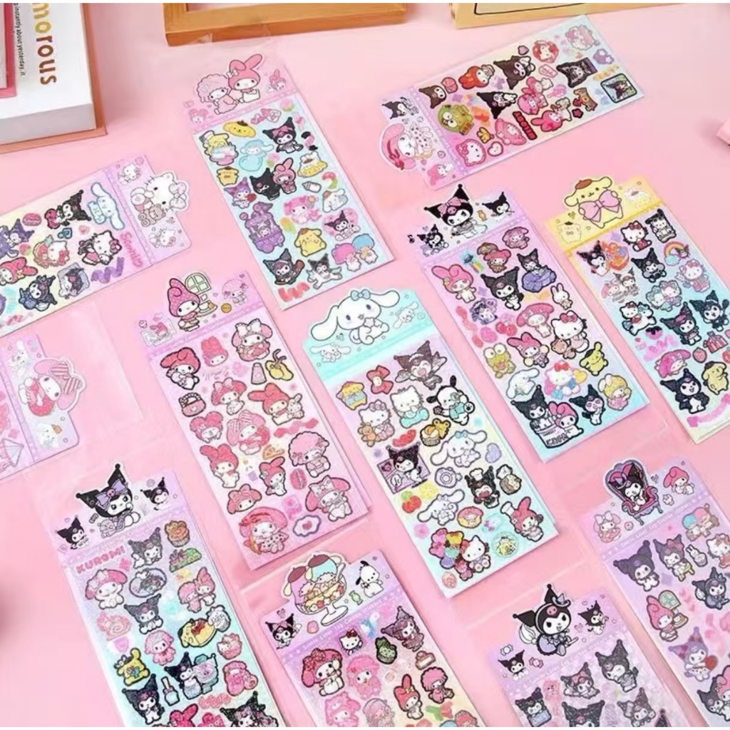 Sanrio สติกเกอร์เรนโบว์สะท้อนแสงสติกเกอร์ไดอารี่สวยหรู - รูปที่ 2