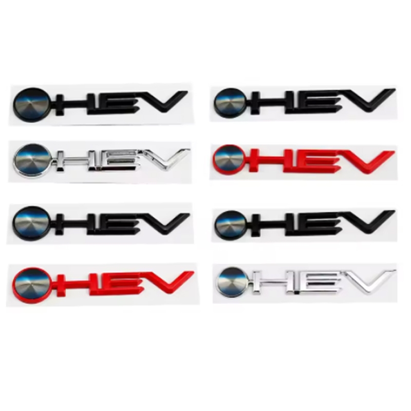 รถ 3D โลหะ HEV โลโก้ Trunk Emblem Badge Decals สติกเกอร์สําหรับ Toyota Camry 9th 2024 Highlander Granvia Sienna Avalon อุปกรณ์เสริม