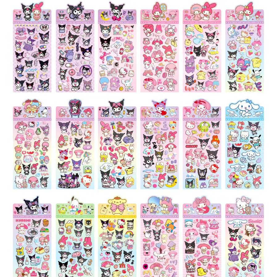 Sanrio สติกเกอร์เรนโบว์สะท้อนแสงสติกเกอร์ไดอารี่สวยหรู - รูปที่ 6