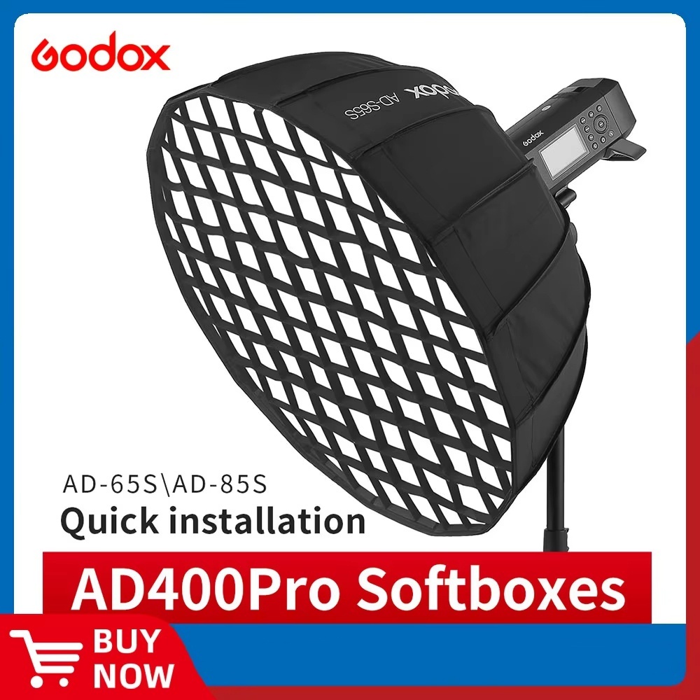 Godox AD-S65S AD-S65W AD-S85S AD-S85W Silver Deep Parabolic Softbox + ตารางรังผึ้ง Godox Mount Softb