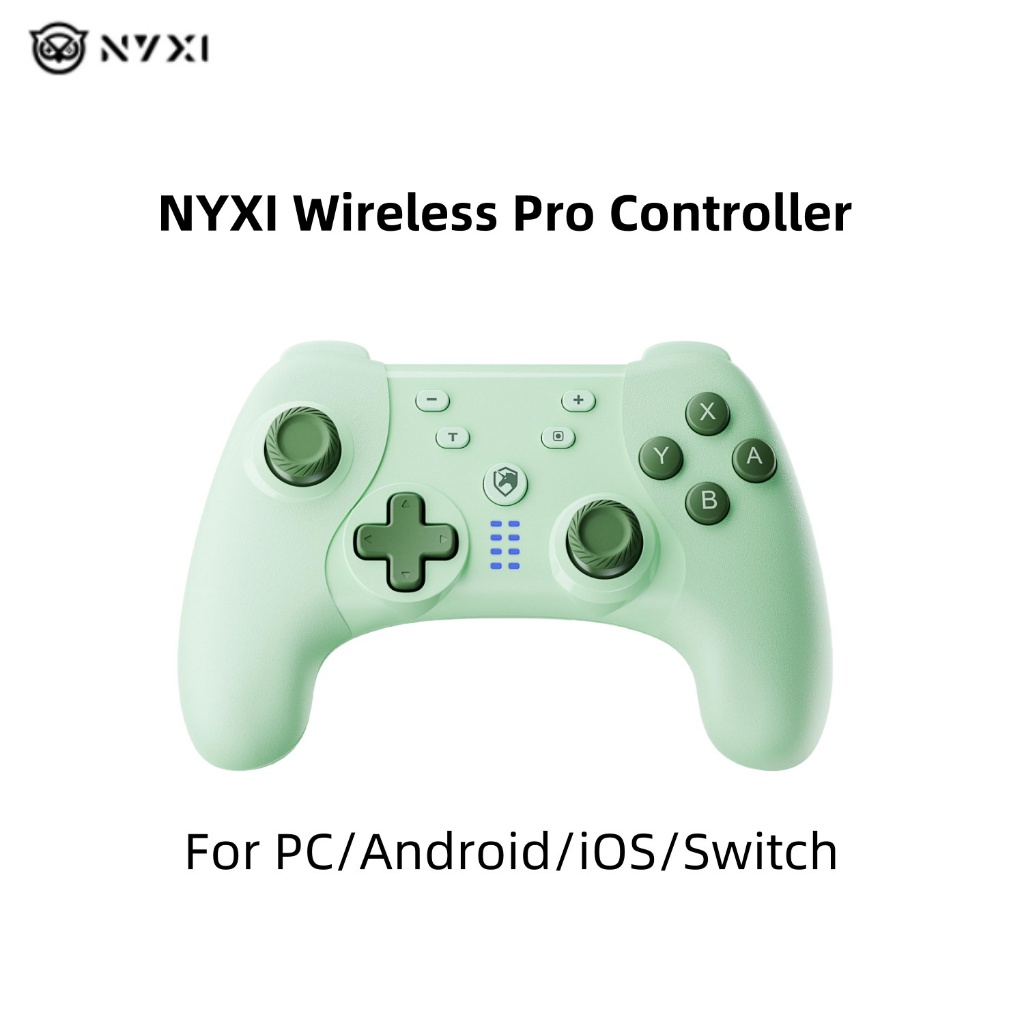 NYXI Wireless Pro Controller สําหรับพีซี/Android/iOS/สวิตช์สีเขียว