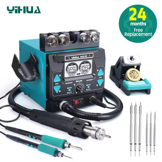 YIHUA 992D-III Hot Air Rework Station 210 245 สถานีเหล็กสําหรับกล้องจุลทรรศน์บัดกรีอิเล็กทรอนิกส์ซ่อม PCB Desoldering