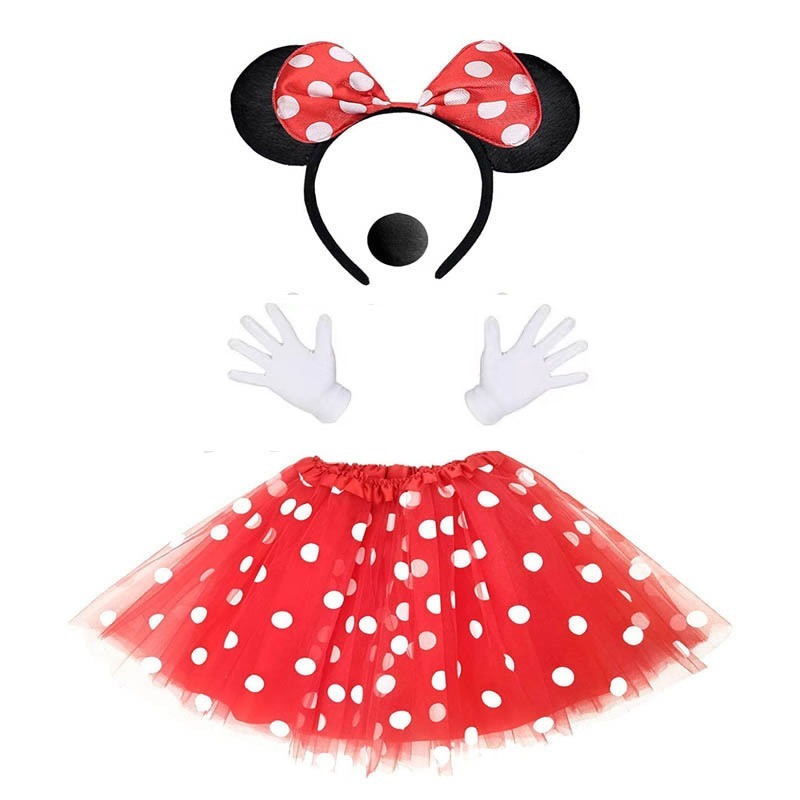 ชุดคอสเพลย์ไมคี้และมินนี่ พร้อมปลอกแขน โบว์ไท และกระดิ่งหัว - สำหรับใช้ในฮาโลวีนและงานปาร์ตี้ Disney ทั้งเด็กและผู้ใหญ่ - รูปที่ 2