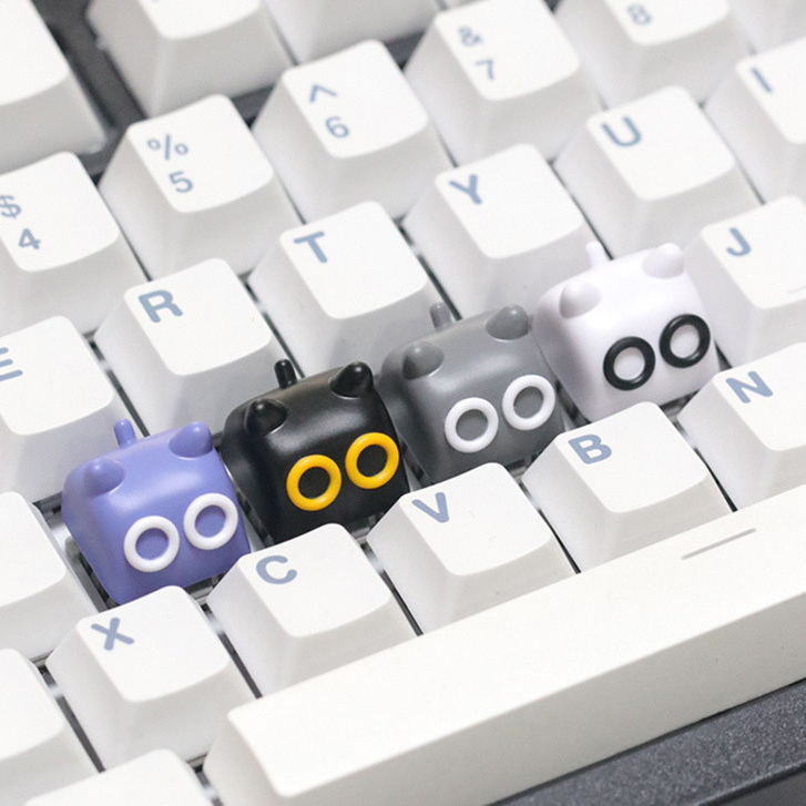 [LY] Mystery Master Cat Cat การ์ตูนน่ารักเรซิ่นของขวัญที่กําหนดเอง Keycap Creative Cat คีย์บอร์ดตกแต