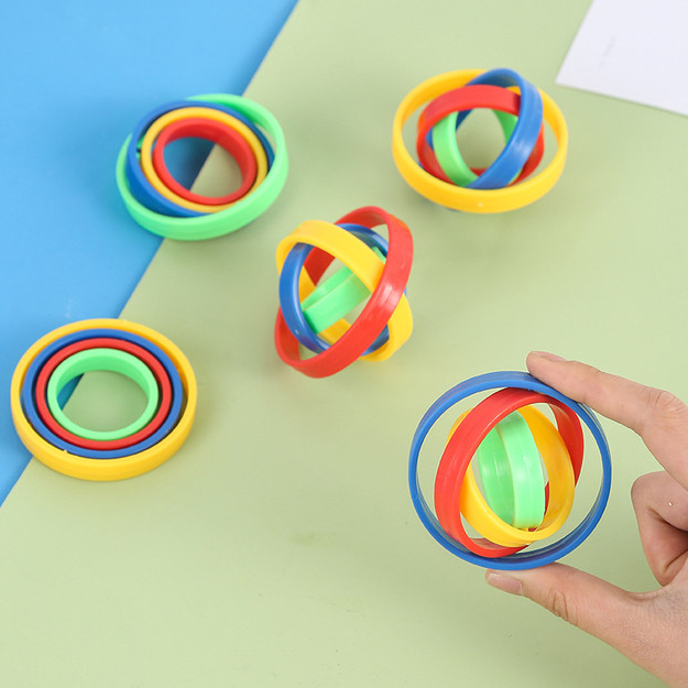 สากลปั่นด้านบนแครอทแหวนเฉื่อยหมุนนิ้วปั่นด้านบนของเล่นเด็กผู้ใหญ่ของเล่นบีบอัด - รูปที่ 7