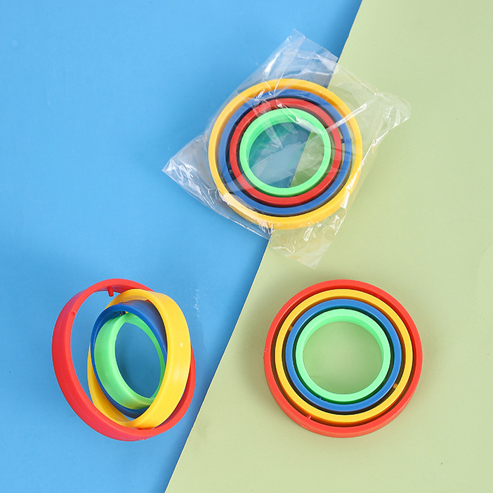 สากลปั่นด้านบนแครอทแหวนเฉื่อยหมุนนิ้วปั่นด้านบนของเล่นเด็กผู้ใหญ่ของเล่นบีบอัด - รูปที่ 4