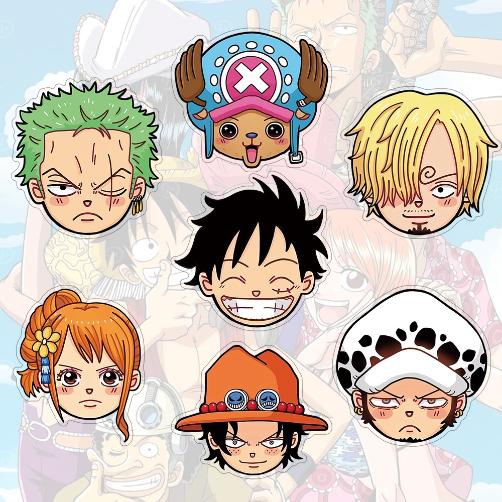 เข็มกลัดอะคริลิค One Piece สไตล์อนิเมะน่ารัก สำหรับกระเป๋าและเครื่องประดับนักเรียน