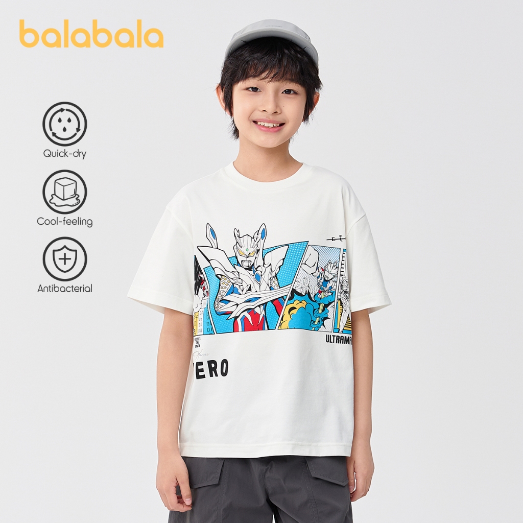 (Ultraman IP) เสื้อยืดแขนสั้นเด็ก balabala 2025 Summer Boy Top Quickdry