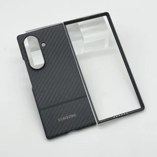 SAMSUNG ซัมซุง กาแลคซี Z พับ 7 6 5 กันกระแทกคาร์บอนไฟเบอร์ธุรกิจเคสโทรศัพท์กลับเต็มฝาครอบป้องกัน