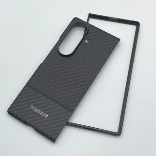 SAMSUNG ซัมซุง กาแลคซี Z พับ 7 6 5 กันกระแทกคาร์บอนไฟเบอร์ธุรกิจเคสโทรศัพท์กลับเต็มฝาครอบป้องกัน