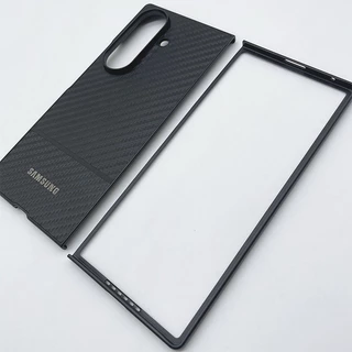 SAMSUNG ซัมซุง กาแลคซี Z พับ 7 6 5 กันกระแทกคาร์บอนไฟเบอร์ธุรกิจเคสโทรศัพท์กลับเต็มฝาครอบป้องกัน
