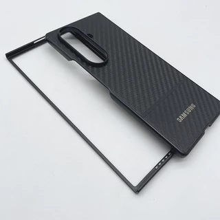 SAMSUNG ซัมซุง กาแลคซี Z พับ 7 6 5 กันกระแทกคาร์บอนไฟเบอร์ธุรกิจเคสโทรศัพท์กลับเต็มฝาครอบป้องกัน