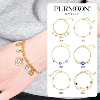 สร้อยข้อมือลัคน์อาย charm สำหรับผู้หญิง สามารถปรับขนาดได้ เห…