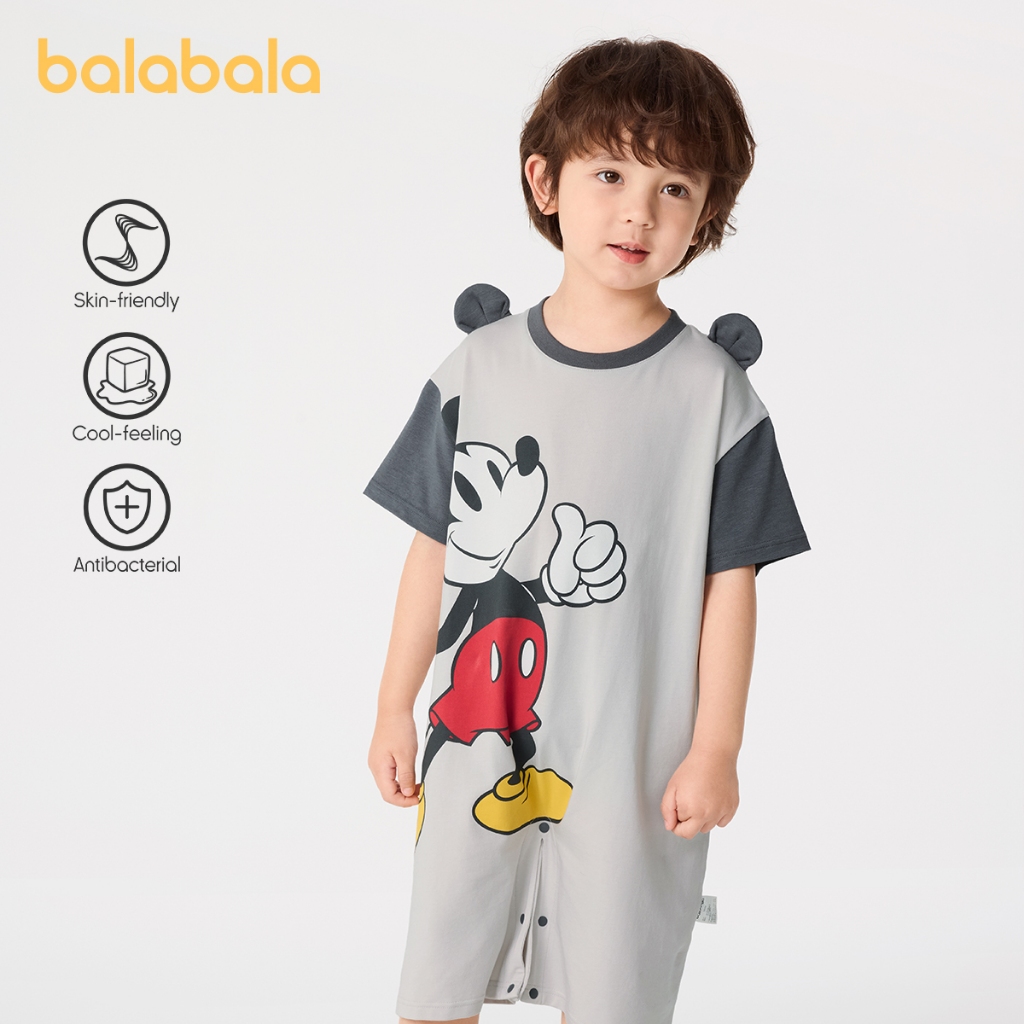(Disney IP) balabala เด็ก Sleeping Clothes Summer Anticold เด็กวัยหัดเดิน Baby Jumpsuit Cool