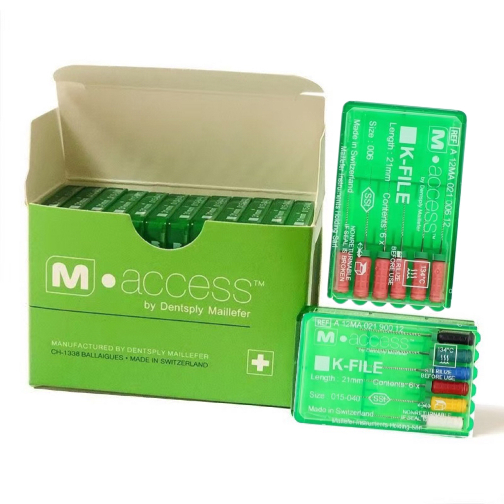 6 ชิ้น/กล่อง Dentsply Root Canal K-File ทันตกรรม Root Canal ไฟล์