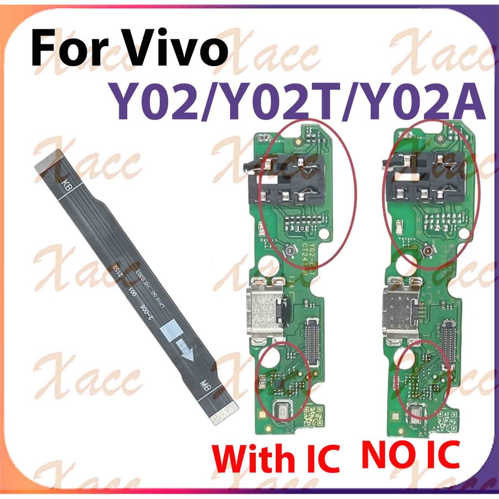 สําหรับ Vivo Y02 Y02T Y02A ชาร์จพอร์ต Flex สาย USB Dock Connector เมนบอร์ดเปลี่ยน Part