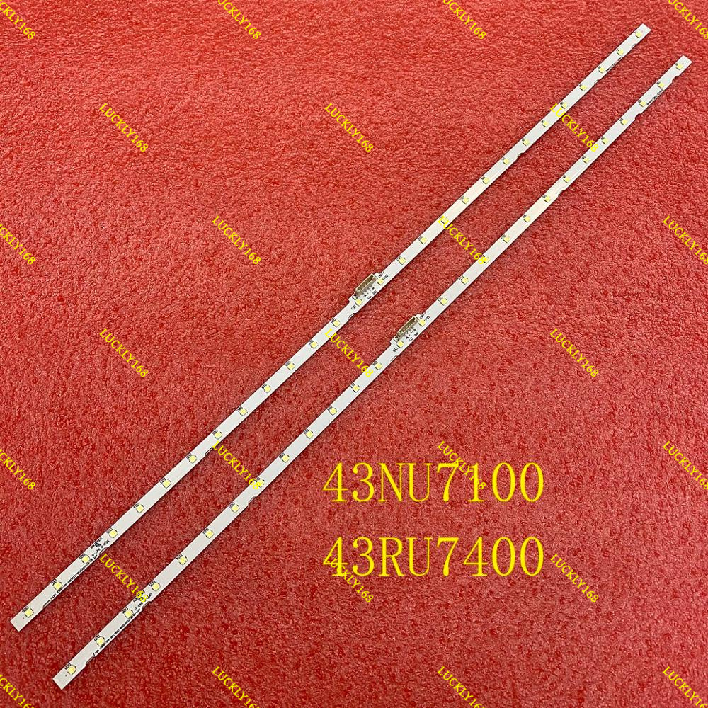 พร้อมสต็อก LED Backlight แถบสําหรับ Samsung UA43NU7090K 43NU7100 UE43NU7100 UN43NU7100U AOT_43_NU710