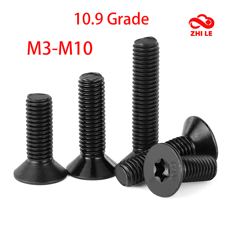 M3 M4 M5 M6 M8 Bolt หก-Lobe Torx Head Countersunk สกรูหัวแบน 10.9 สกรูเกรดชุดคอมพิวเตอร์สลักเกลียวโลหะ GB2673 M10