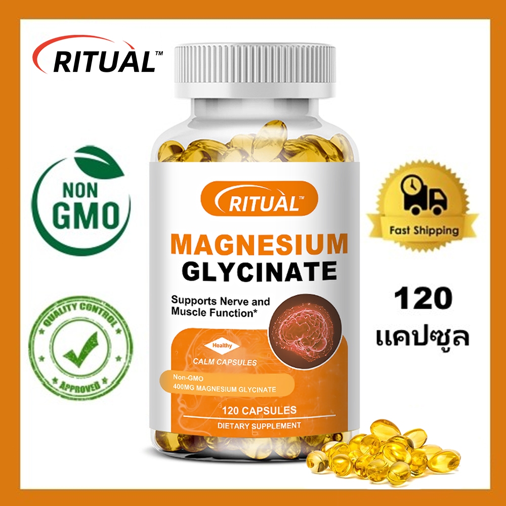 Ritual Magnesium Glycinate Capsules สําหรับกล้ามเนื้อ, Joint And Heart Health,การดูดซึมสูงสุด