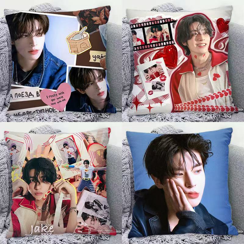 Kawaii Enhypen หมอนตุ๊กตาของเล่นตุ๊กตาน่ารักเกาหลีชาย Star นักร้องกลุ่มนุ่ม JAKE โซฟาเบาะ Plushies ต