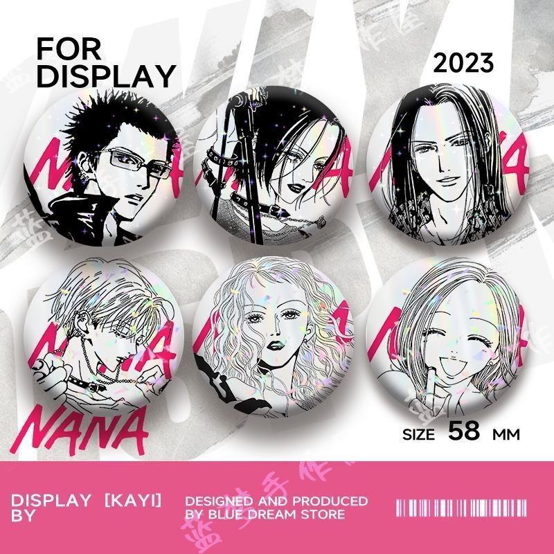 เข็มกลัดอนิเมะ Nana Osaki Ai Yazawa สำหรับกระเป๋าโต๊ะ ของสะสมcosplayและตกแต่ง